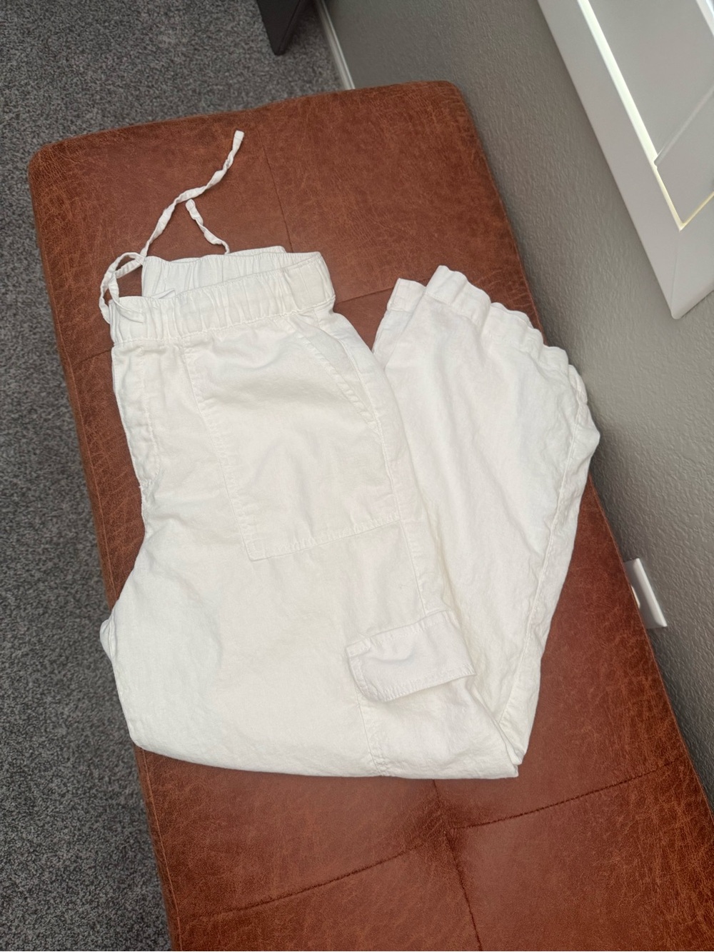 GAP cargo linen blend drawstring pants - Picture 2 of 5